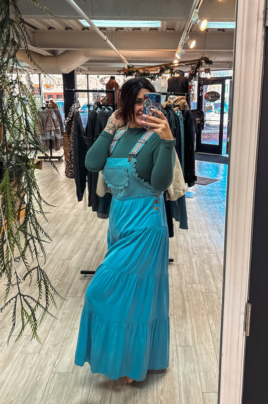 Embroidered Strap Flowy Jumpsuit