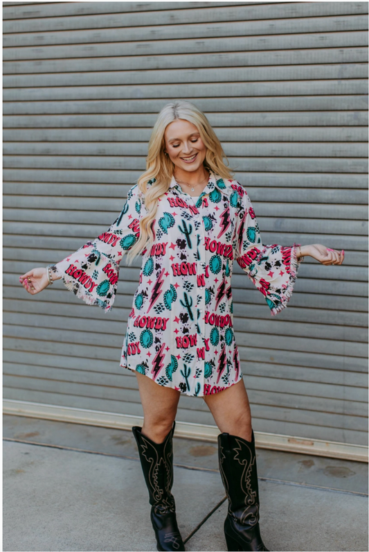 Howdy Button Up Tunic