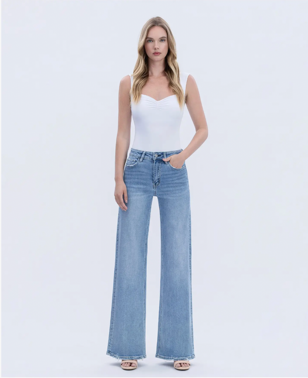 Vervet High Rise Wide Leg Jeans