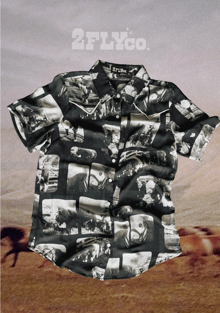 Western Print Pearl Snap