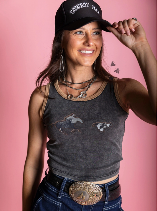 Roping Cowboy Tank Top