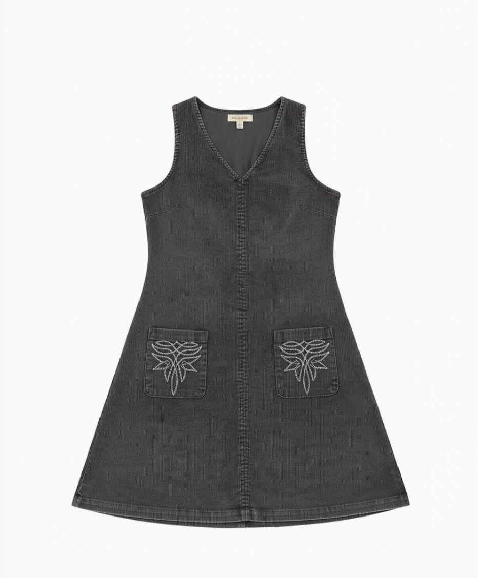 Corduroy Boot Stitch Dress