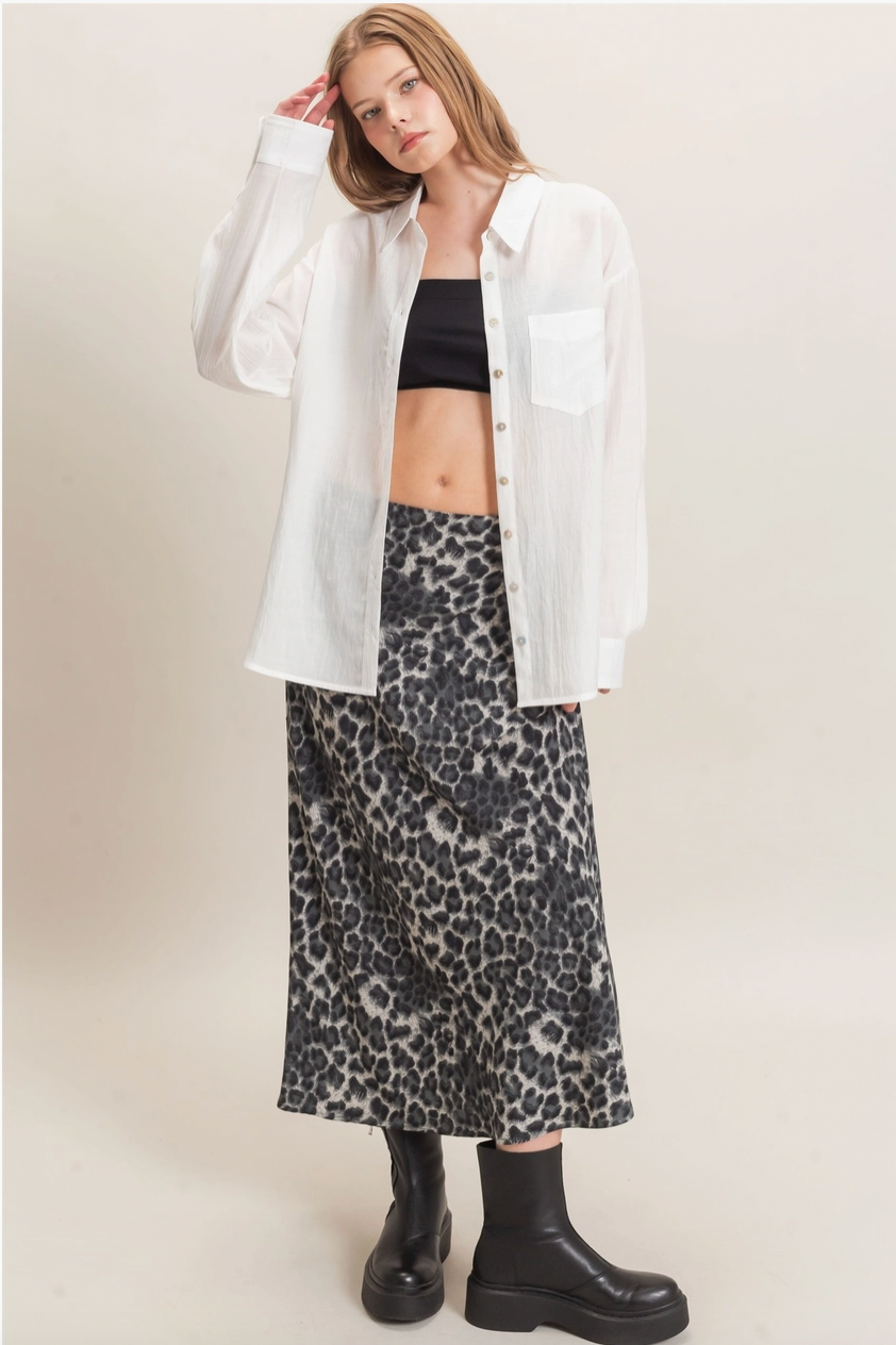 Leopard Print Skirt