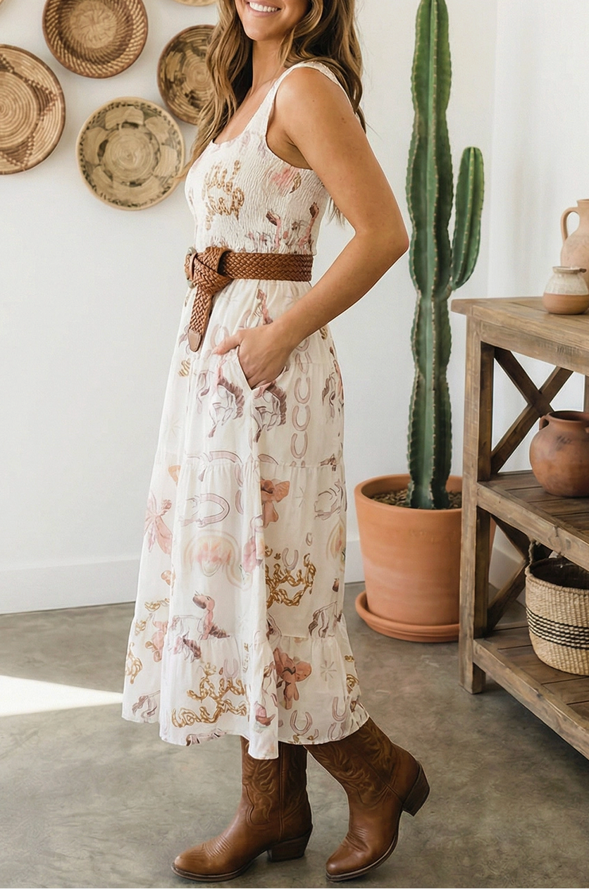 Let's Rodeo Sleeveless Dress