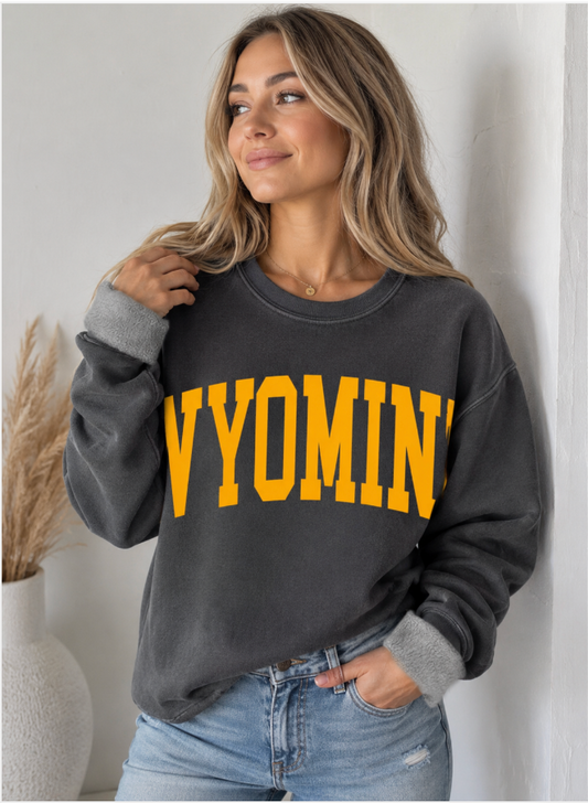Black Wyoming Mineral Crewneck