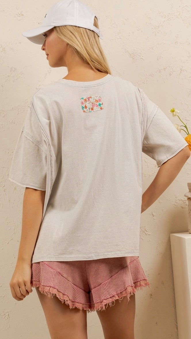 Daisy Patch Oversized Tee