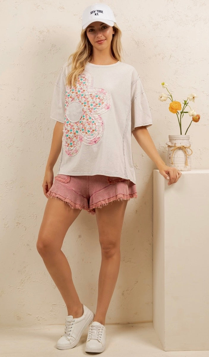Daisy Patch Oversized Tee
