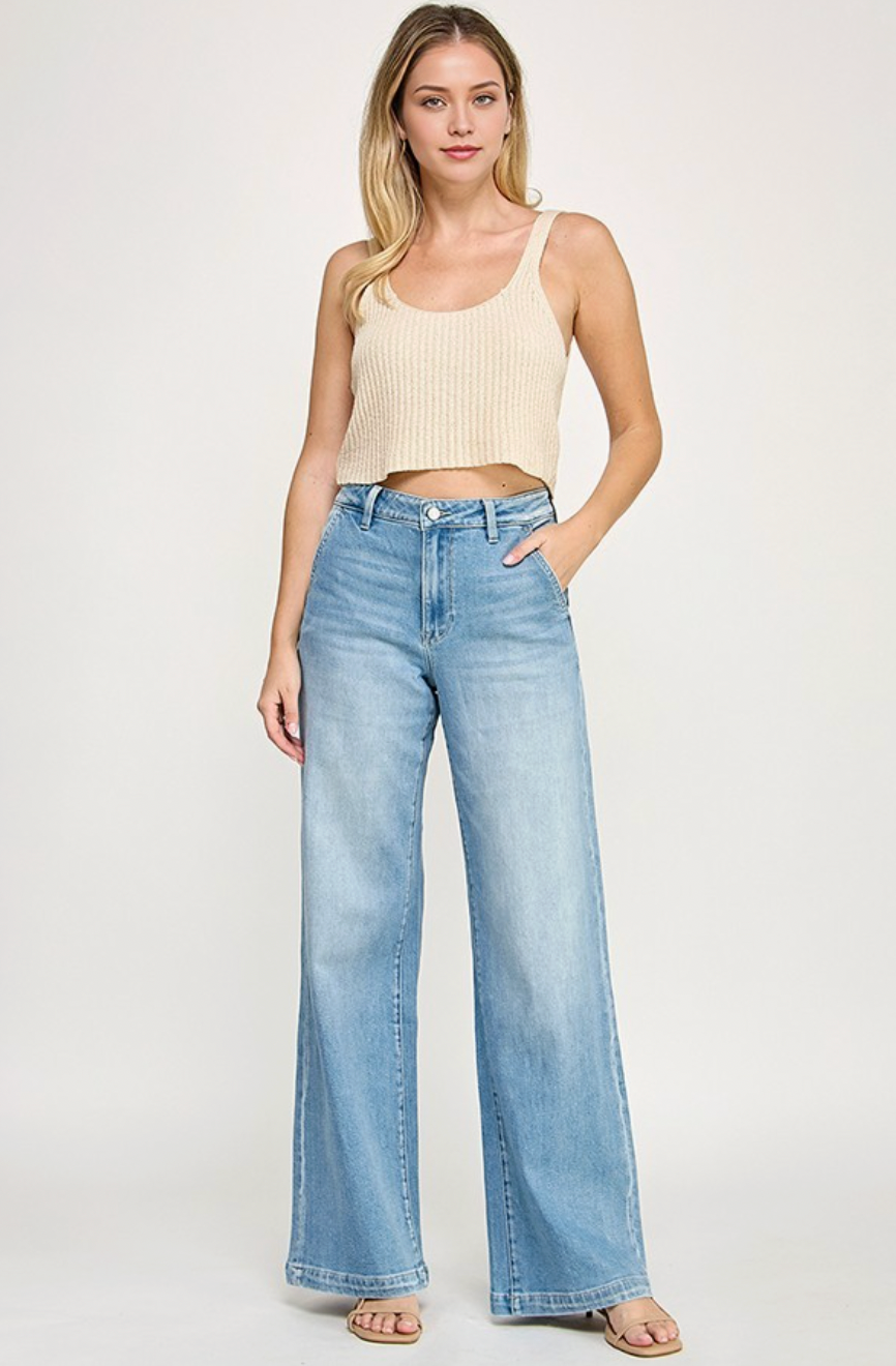 Petra High Rise Palazzo Jeans