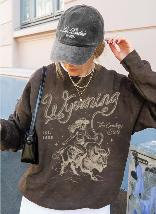 Wyoming Cowboy State Crewneck