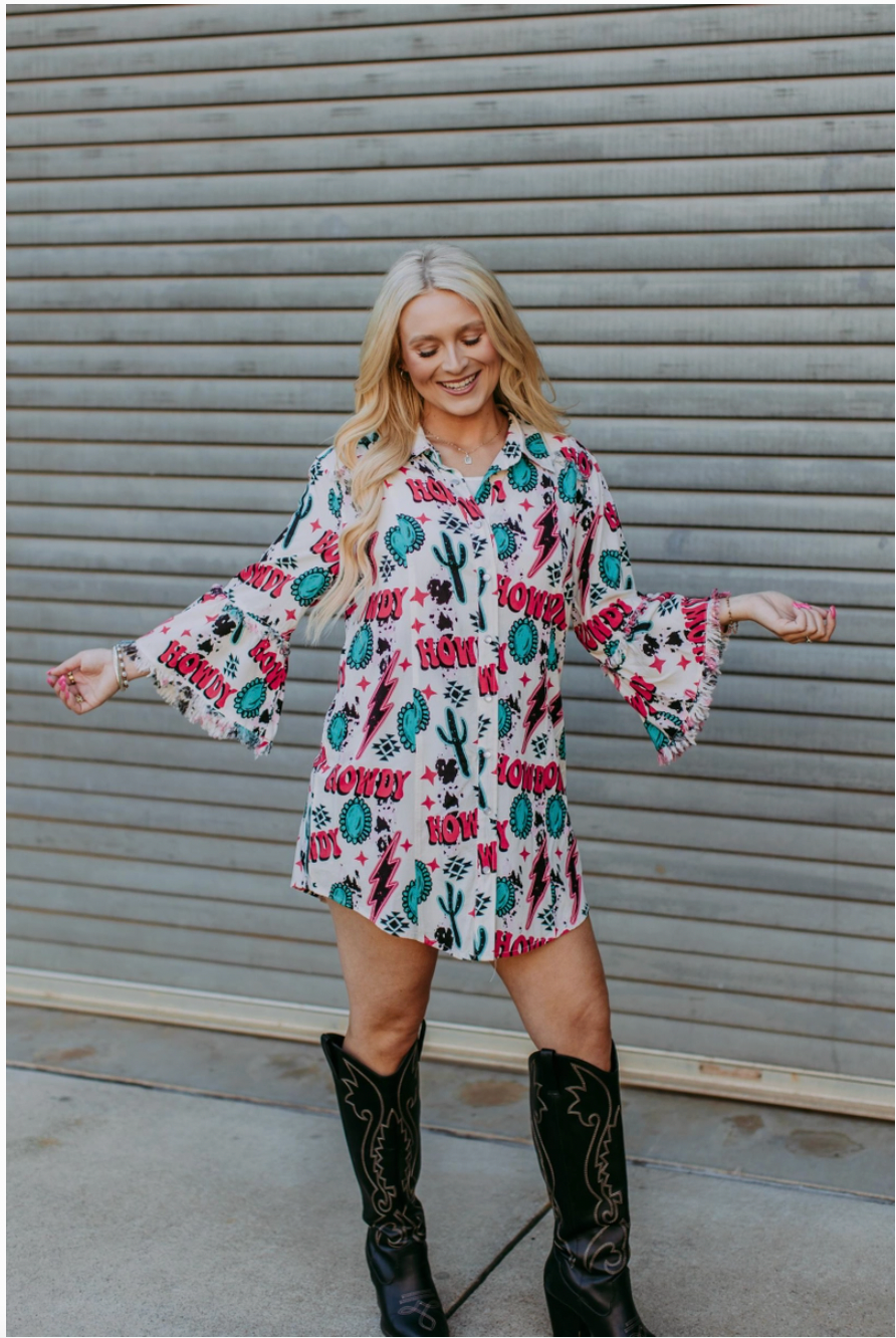 Howdy Button Up Tunic