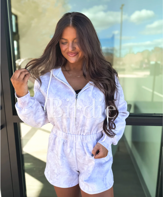 Long Sleeve Hooded Light Camo Romper