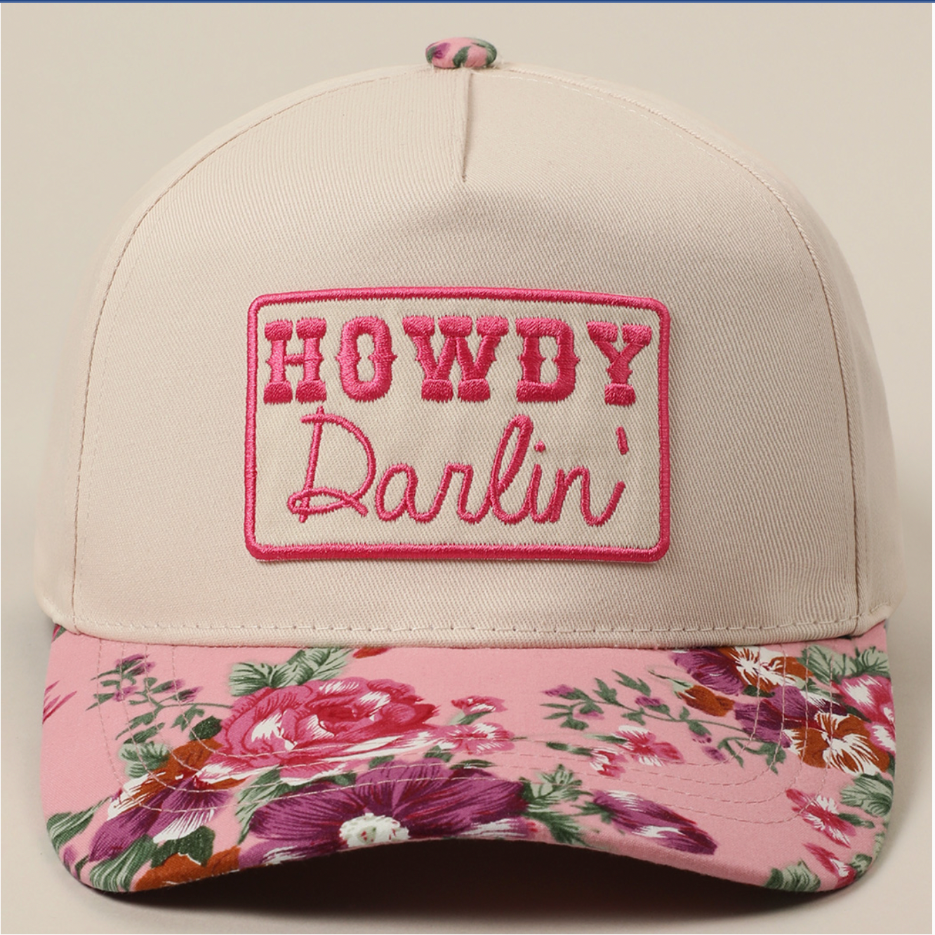 Howdy Darlin Pink Floral Hat