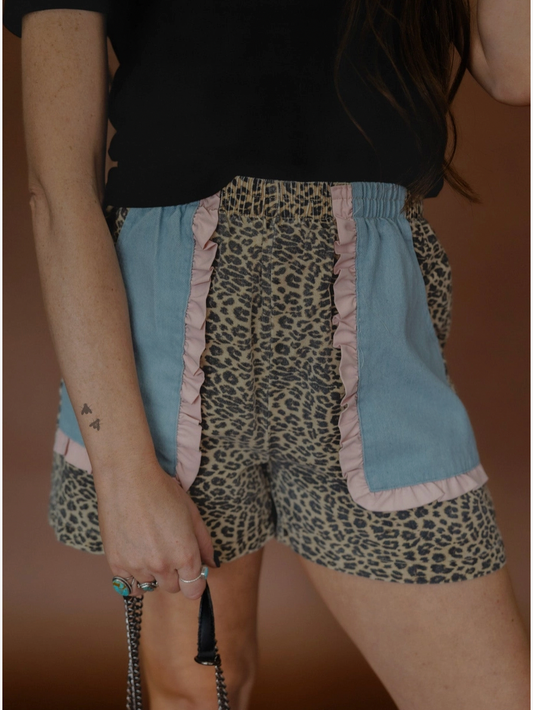 Leopard & Denim Boxer Shorts