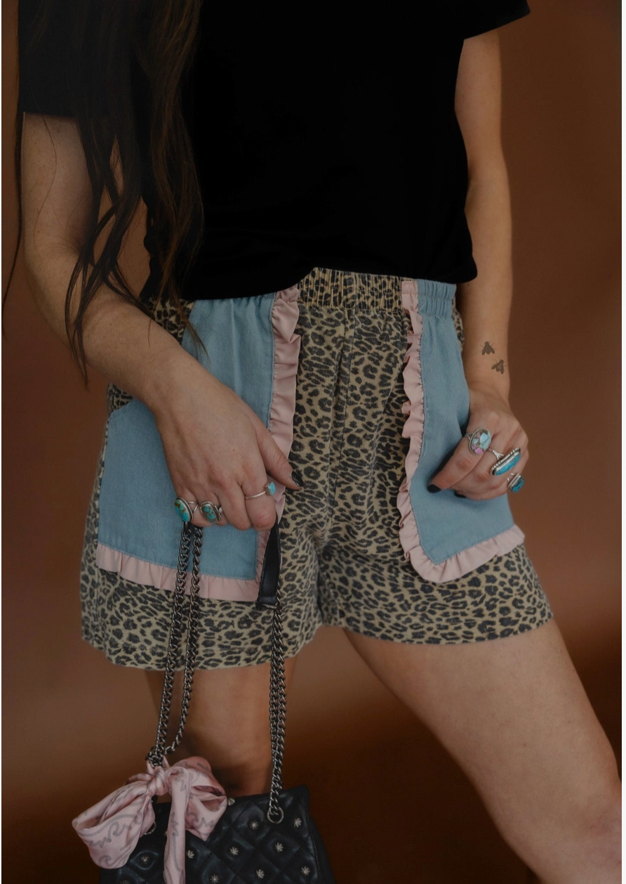 Leopard & Denim Boxer Shorts