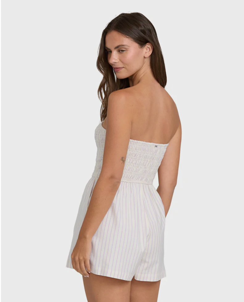 Billabong Strapless Stripe Romper