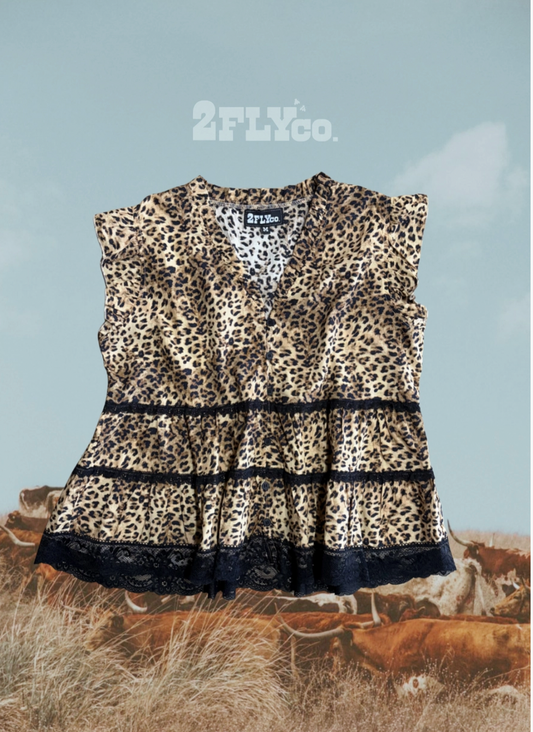 Leopard Button Up Blouse