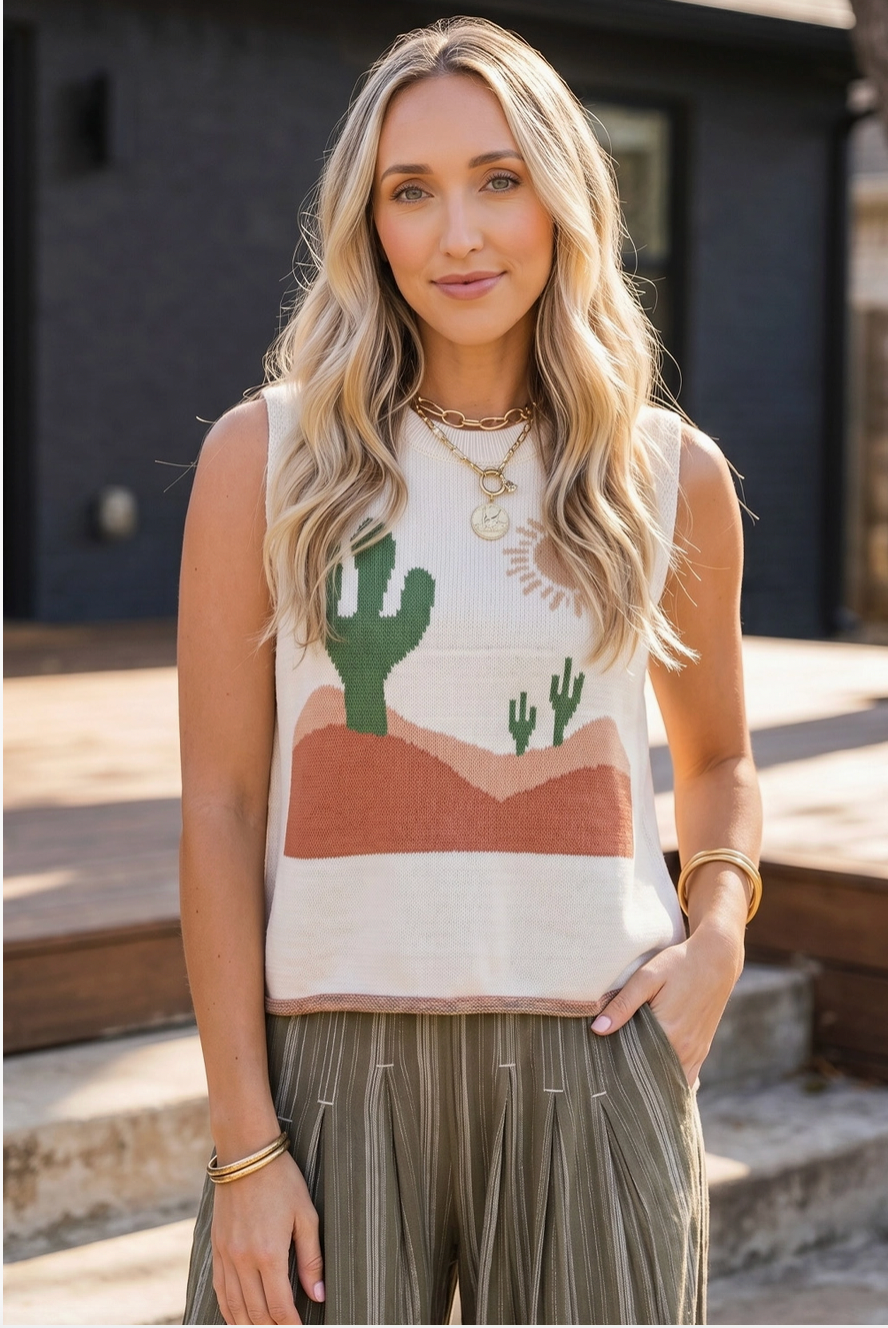 Cactus Sweater Vest