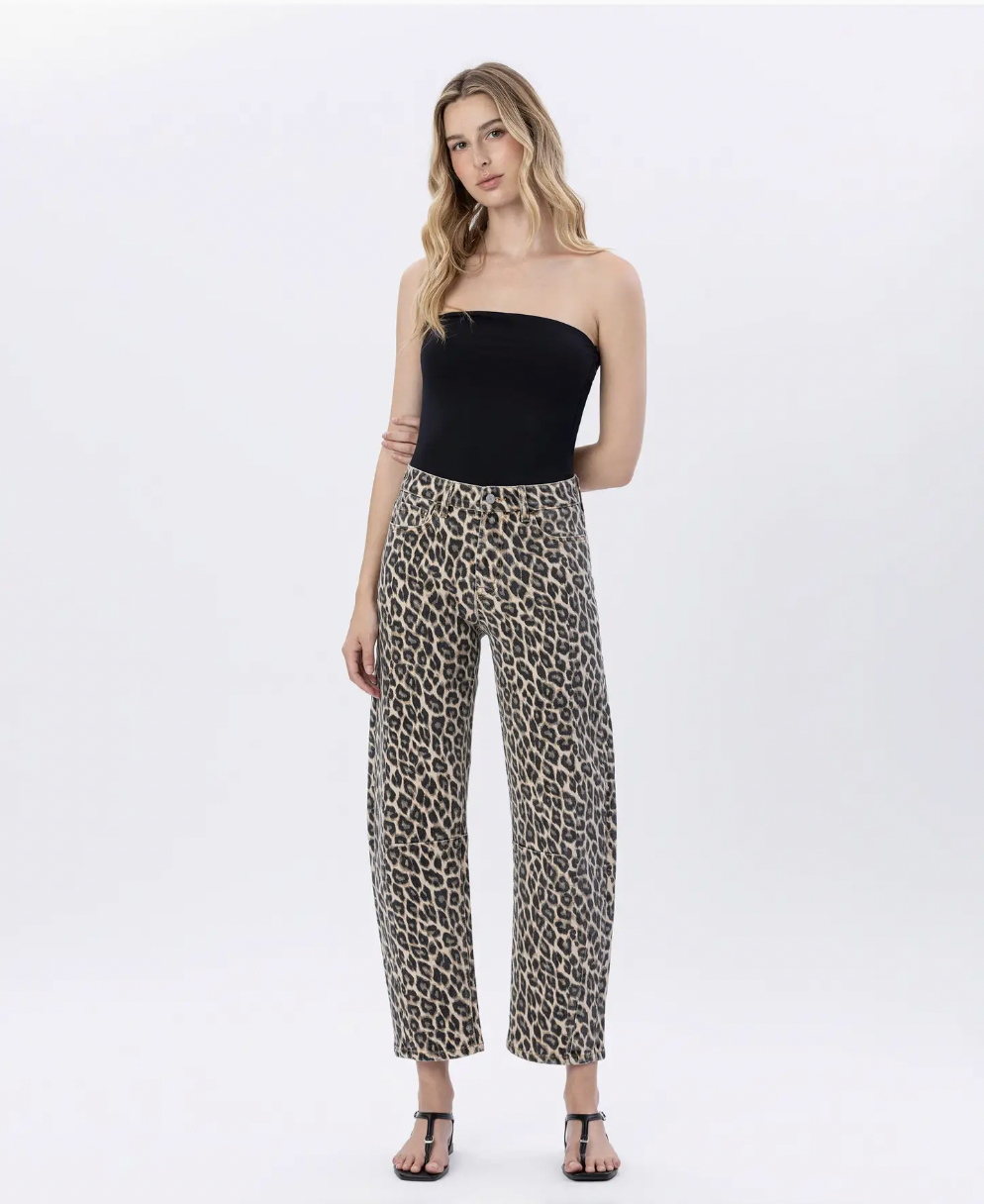 Leopard High Rise Jeans