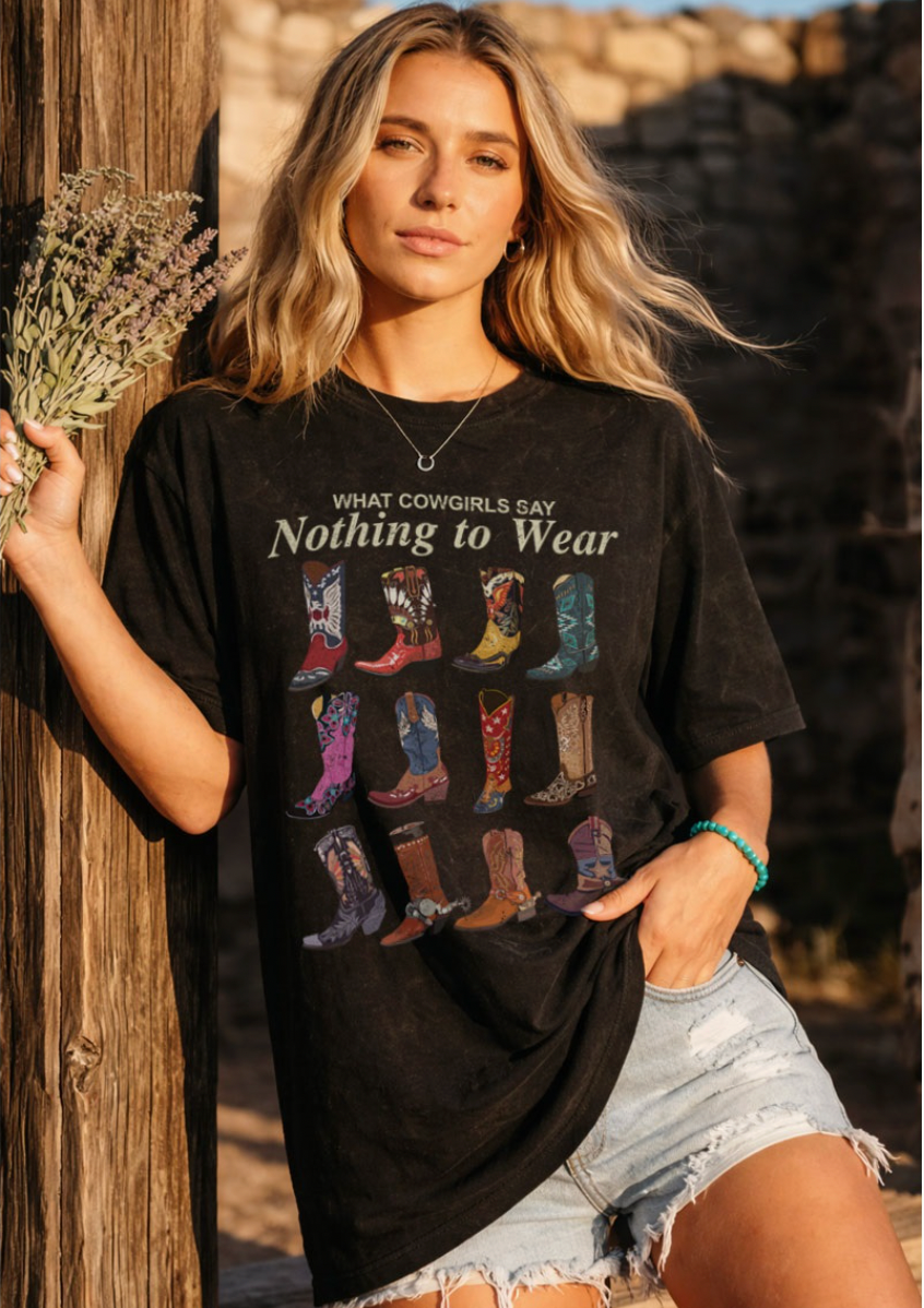 Nothing to Wear Cowgirl Boots Tee