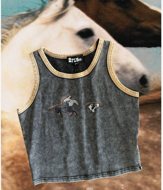 Roping Cowboy Tank Top
