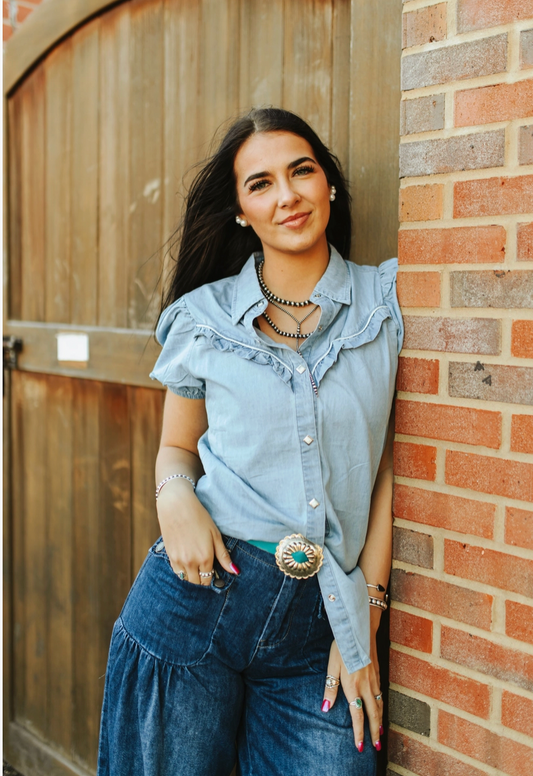 Rowdy Ruffles Button Up