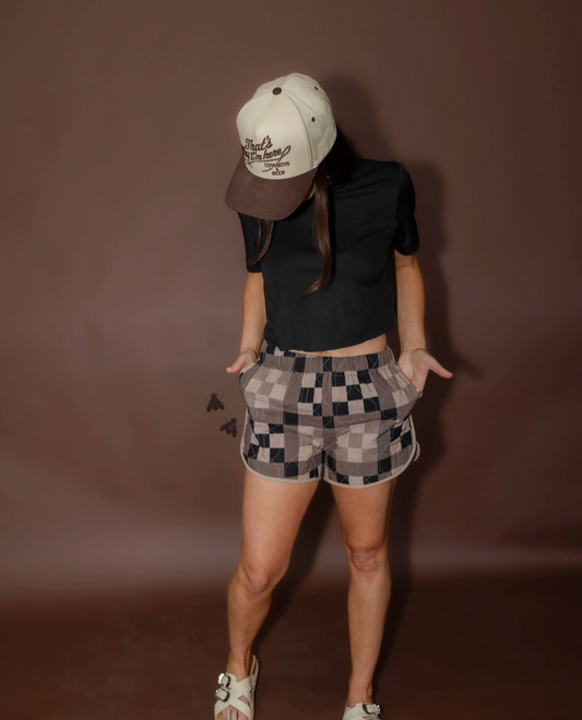 Checker Quilt Shorts