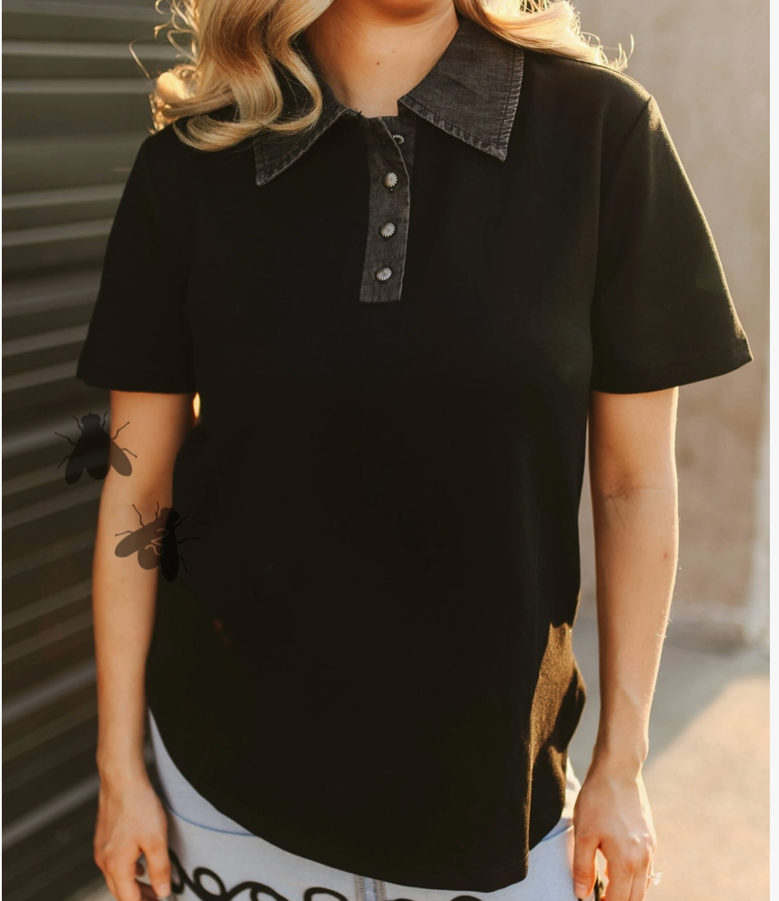 Collared Button Tee