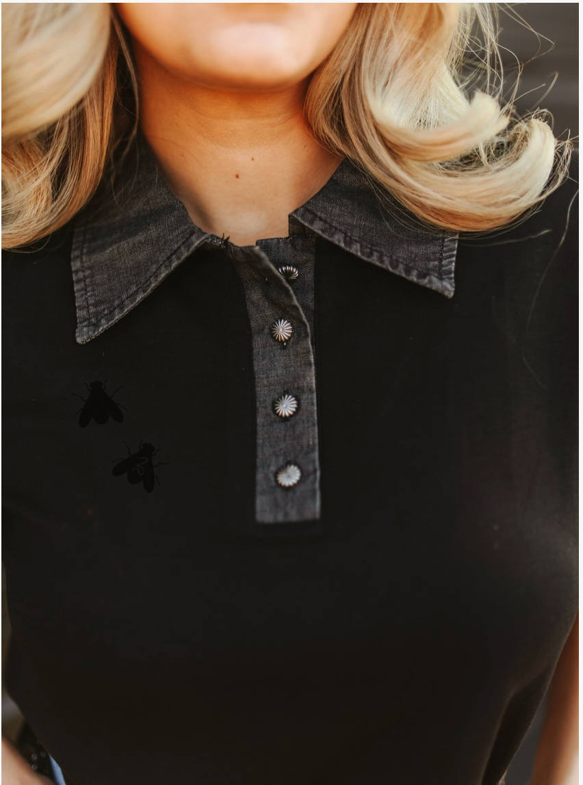 Collared Button Tee