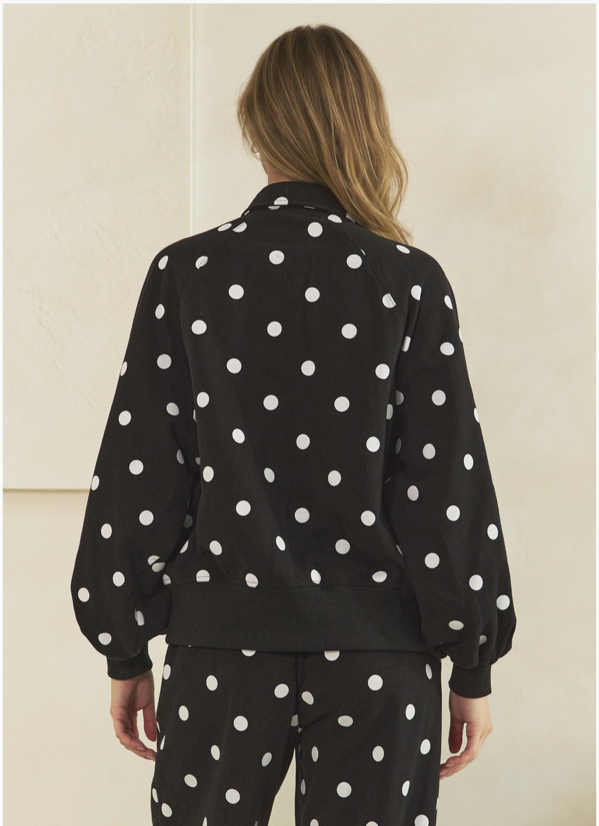 Polka Dot Quarter Zip