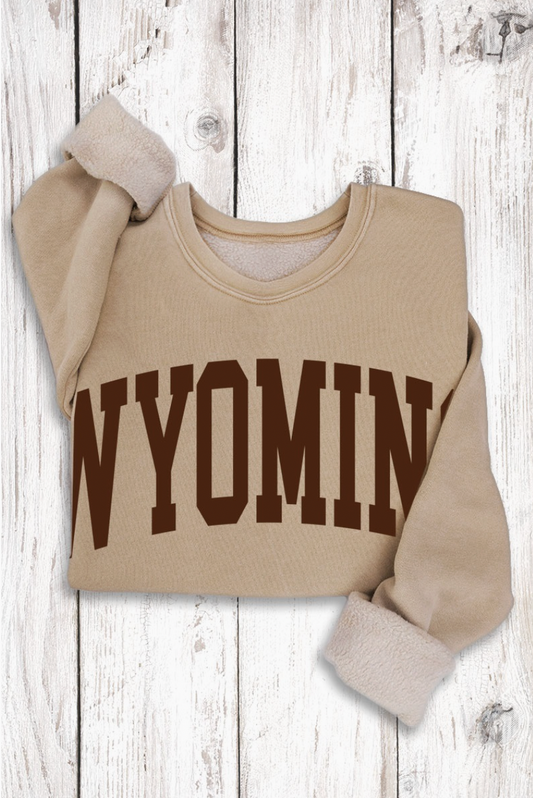 Tan Wyoming Mineral Crewneck