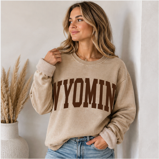 Tan Wyoming Mineral Crewneck