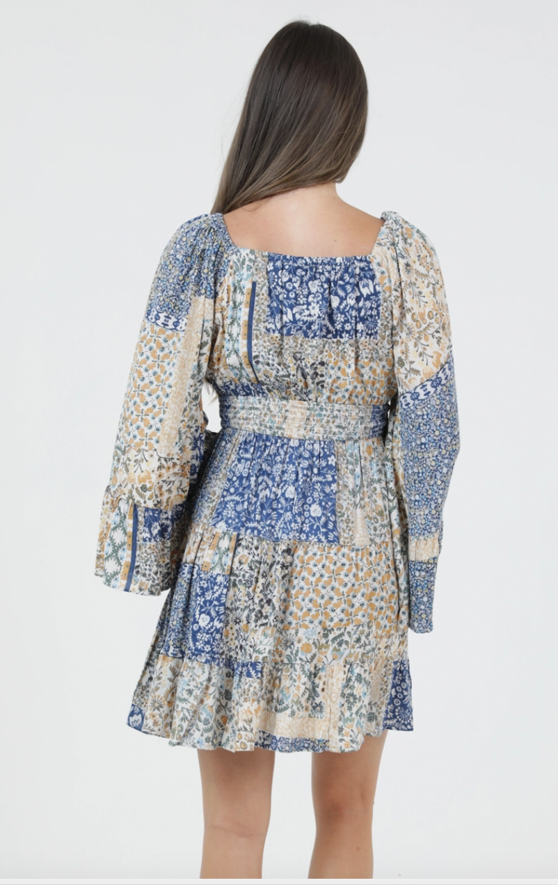 Bell Sleeve Floral Dress