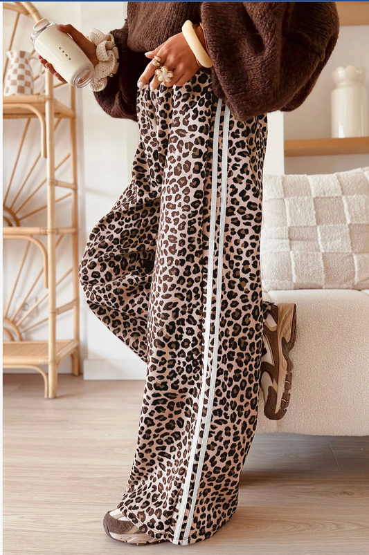 Leopard Stripe Joggers
