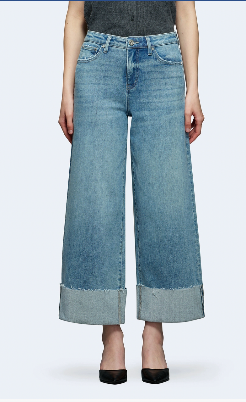 Oneso High Rise Wide Leg - Cuffed