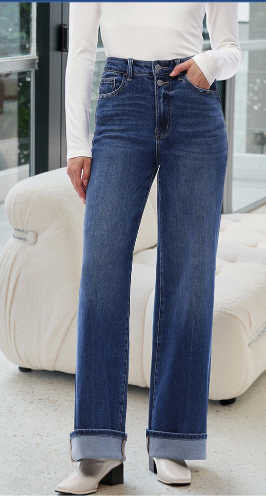 Oneso Double Button High Rise Jeans