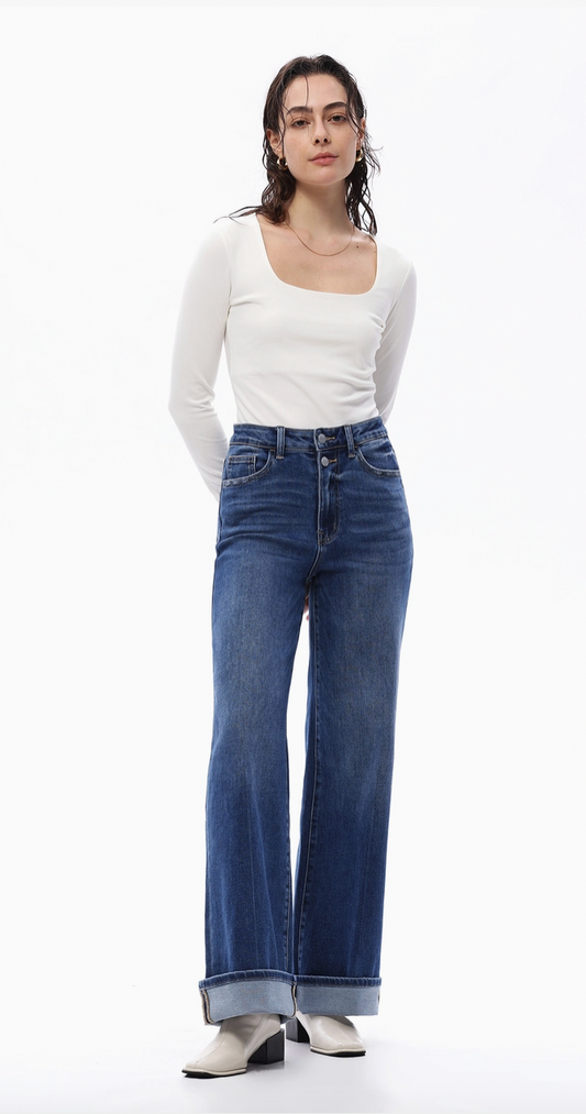 Oneso Double Button High Rise Jeans