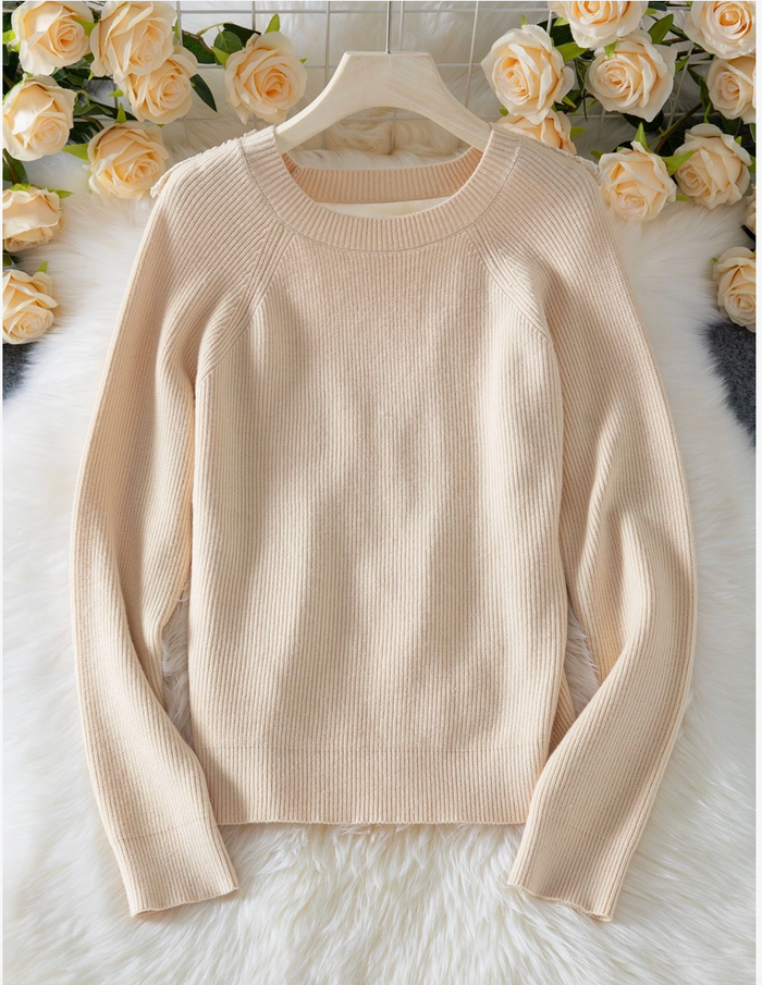 Lace Backless Knit Sweater