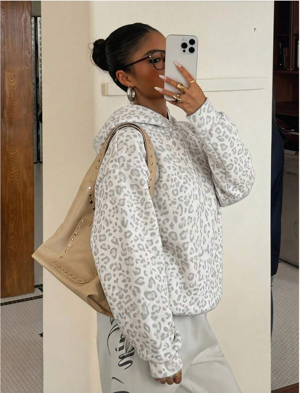 Leopard Print Hoodie