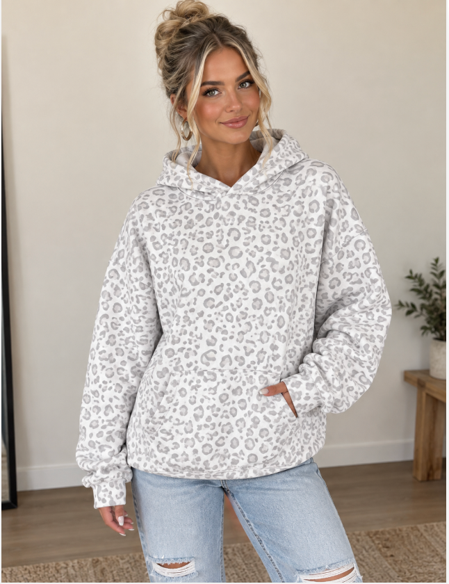 Leopard Print Hoodie