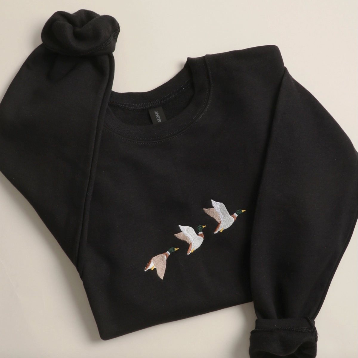 Embroidered Mallard Duck Crewneck