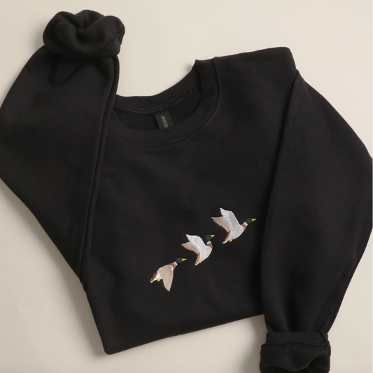 Embroidered Mallard Duck Crewneck