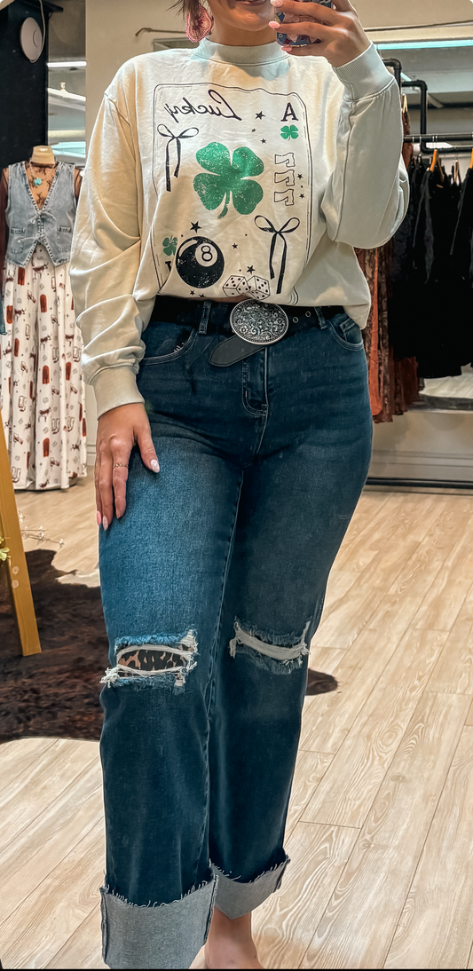 Leopard Patch Jeans